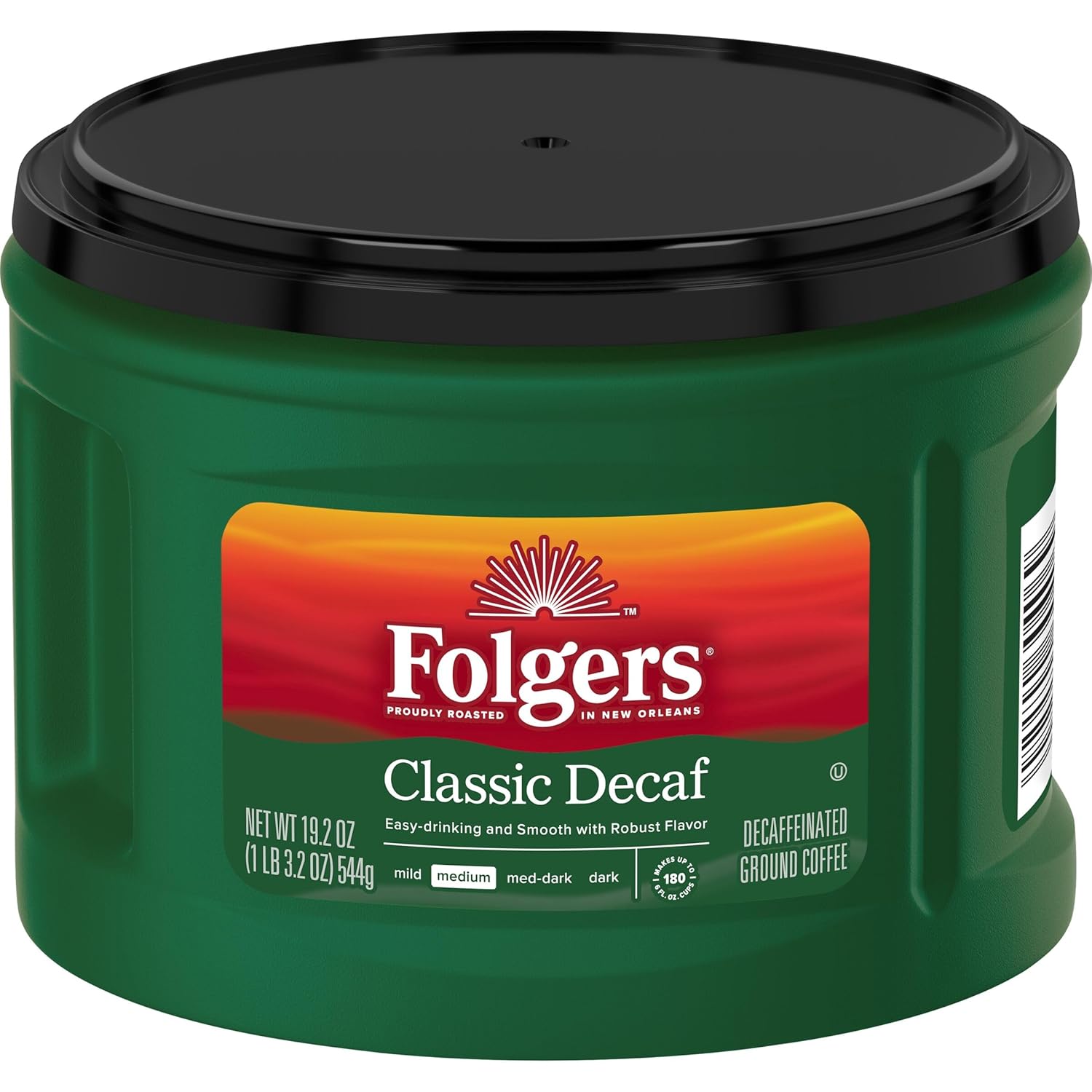 Folgers Classic Decaf Medium Roast Ground Coffee, 19.2 Ounces (Pack of 6) - View 2
