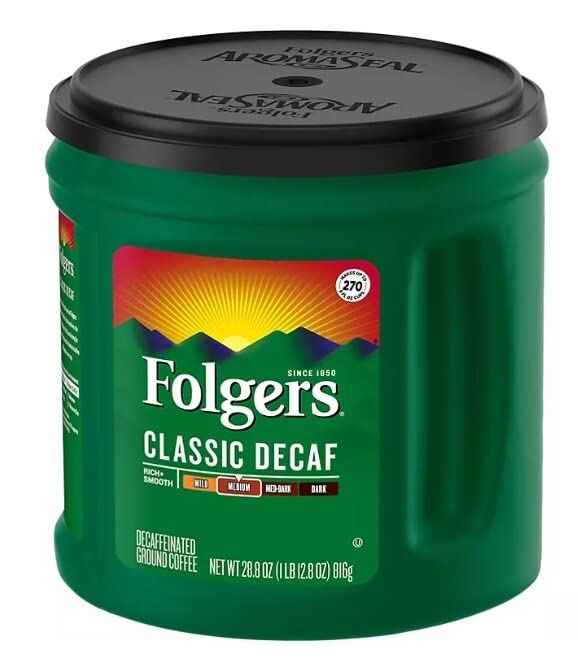 Folgers Ground Decaf Classic Medium Roast Coffee, Pack of 1, 33.9 Ounce, 1.8 - View 4