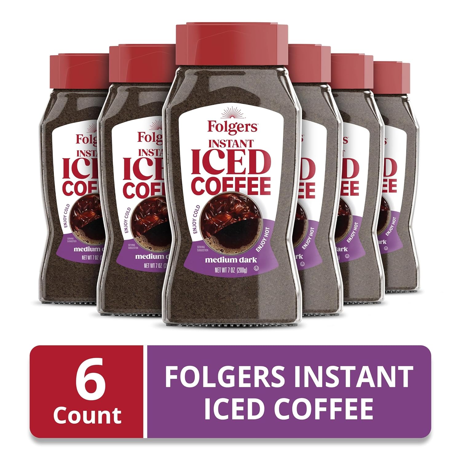 Folgers Instant Iced Coffee, 7 Ounce (Pack of 6) - View 2