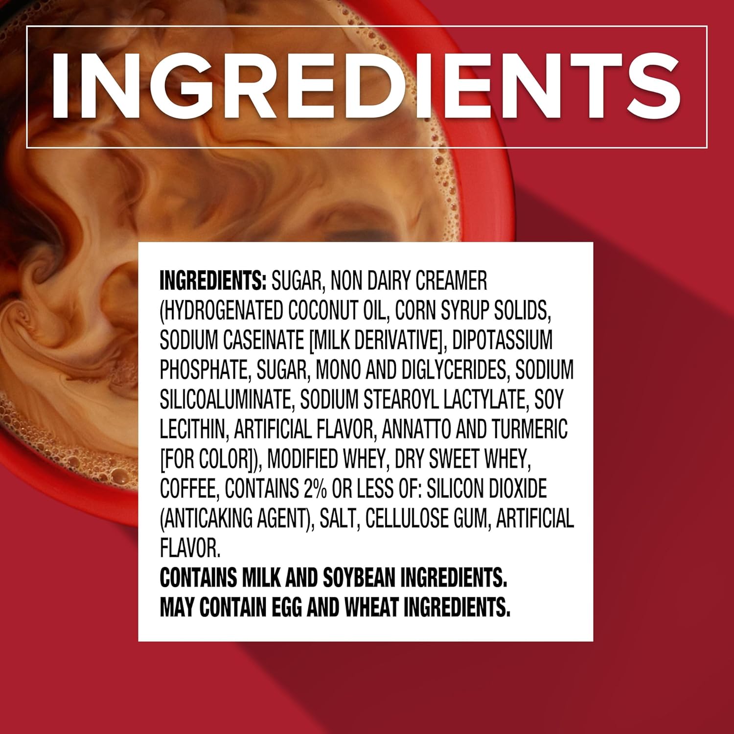 Folgers French Vanilla Flavored Cappuccino Mix, Instant Coffee Beverage, 16 - View 2