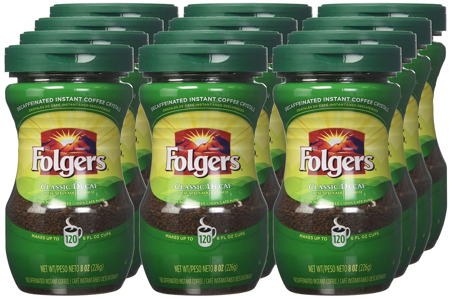Folgers Classic Decaf Instant Coffee 8 oz (Pack of 12) - View 4