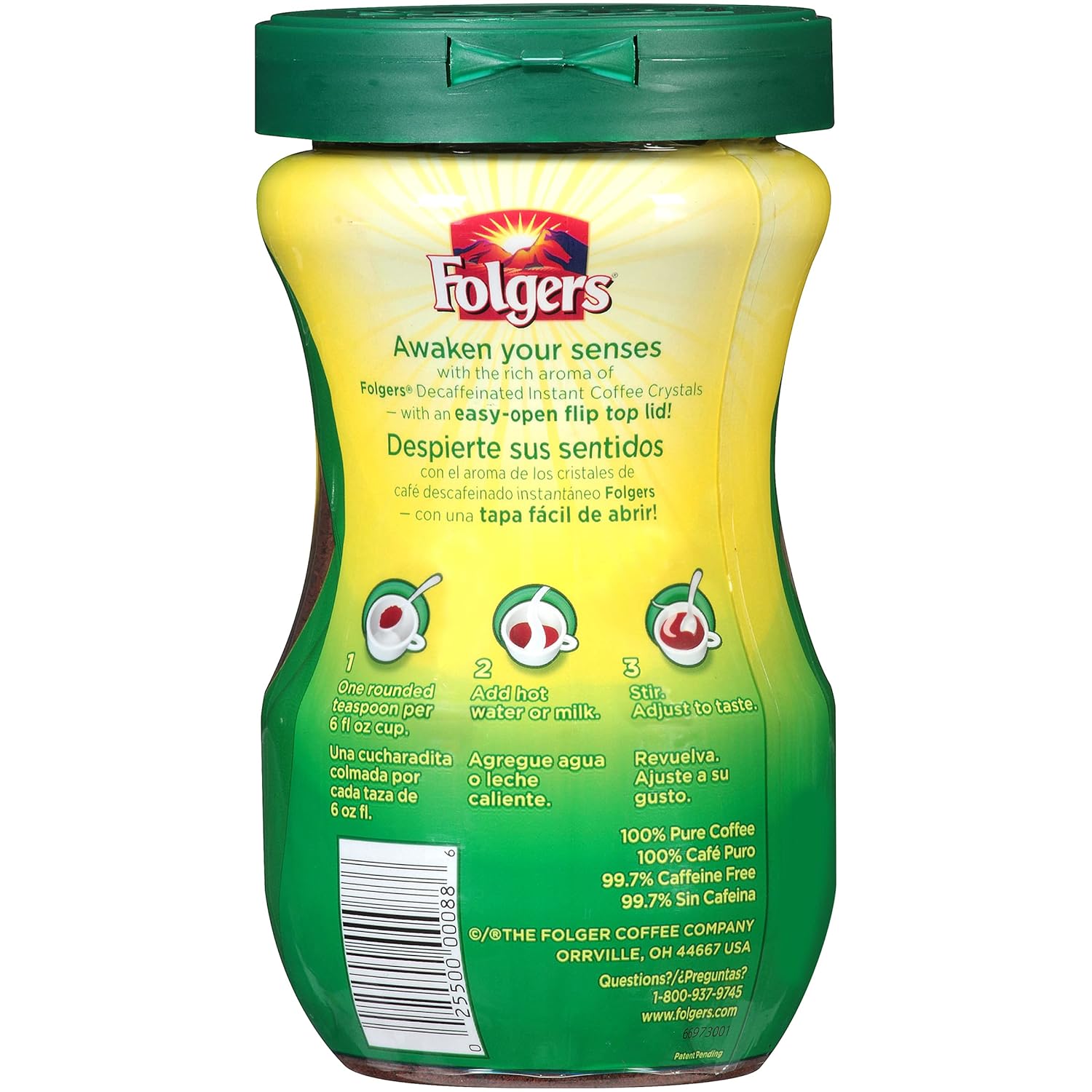 Folgers Folgers House Blend Medium Roast Ground Coffee, Decaf Instant, 10.3 Oz - View 4