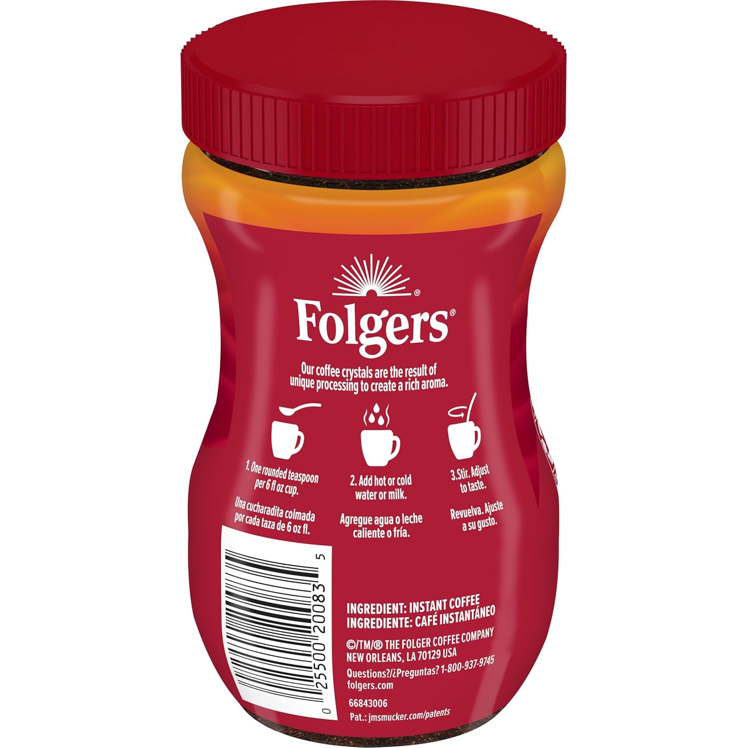 Folgers Classic Roast Instant Coffee, 3 Ounce - View 4