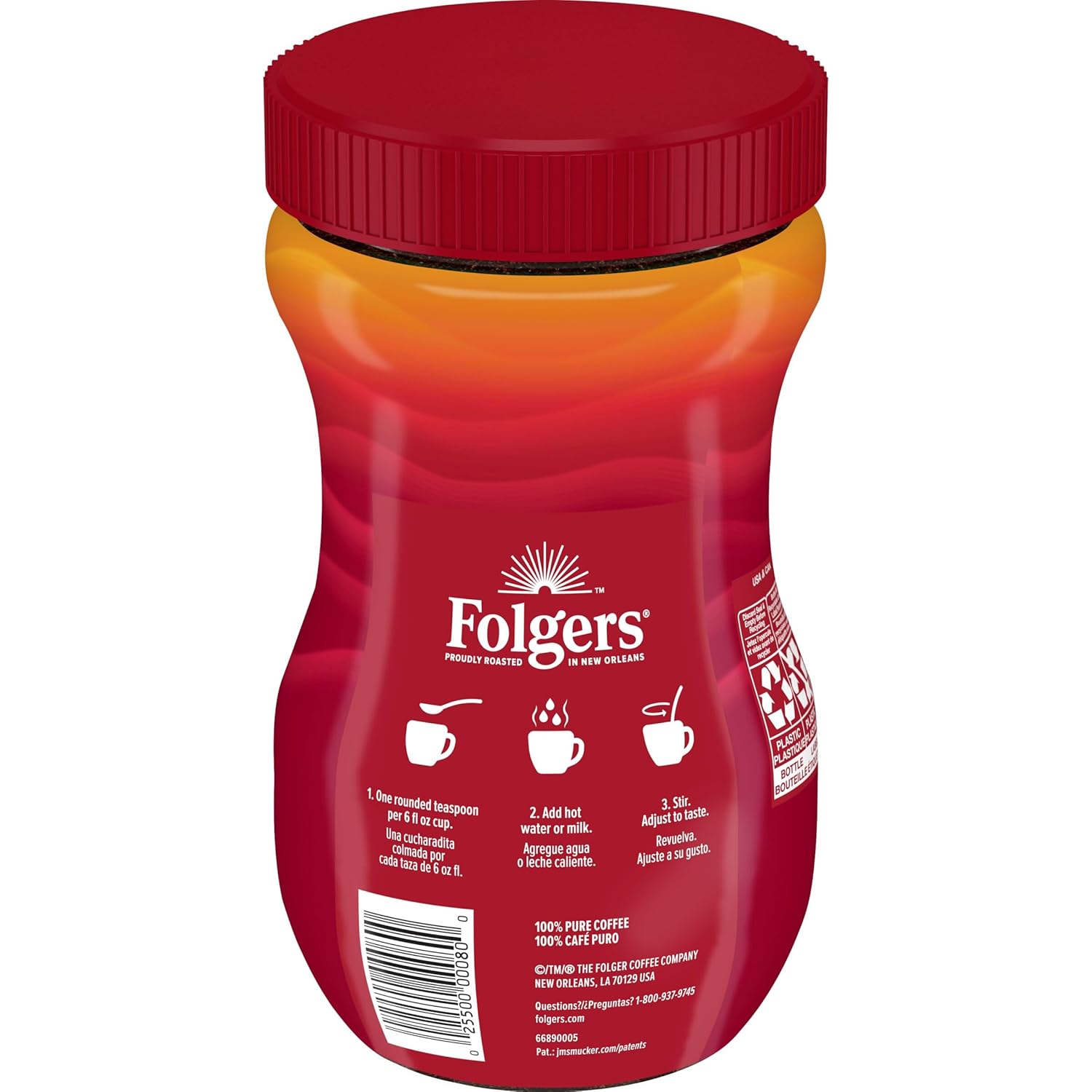Folgers Classic Roast Instant Coffee Crystals, 12 Ounces (Pack of 1) - View 4