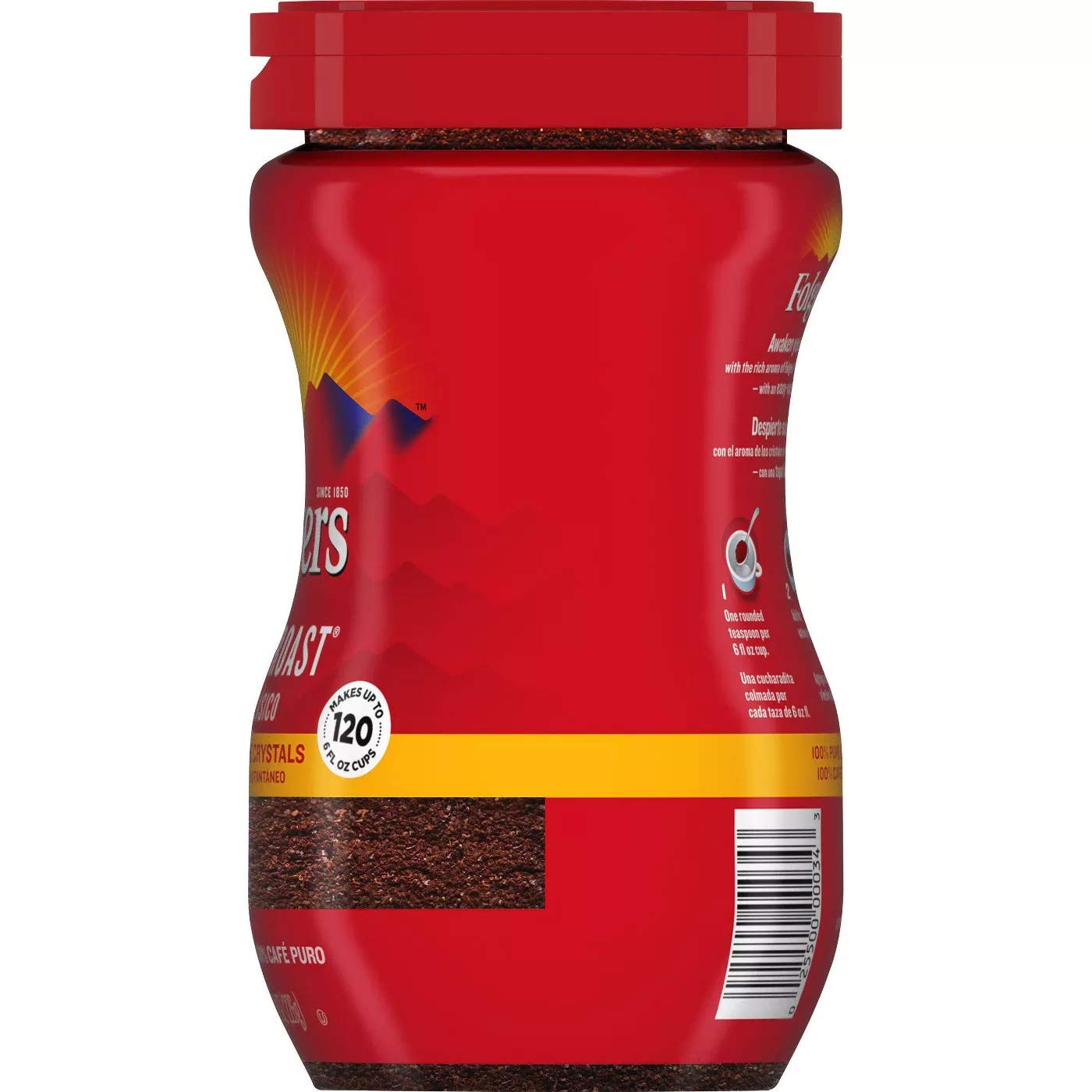 Folgers 20083 Classic Roast Instant Coffee Crystals, 3 Ounces, 100% Pure - View 5