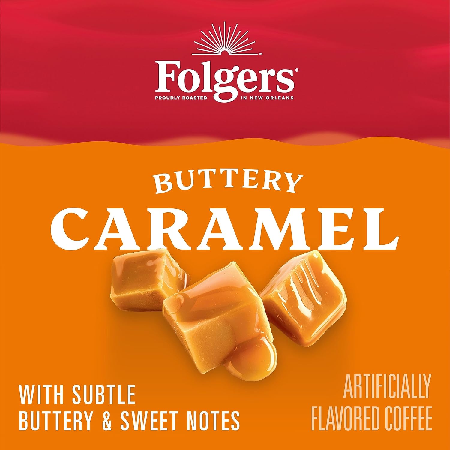 Folgers Buttery Caramel Artificially Flavored Coffee, Keurig K-Cup Pods, 10 - View 5