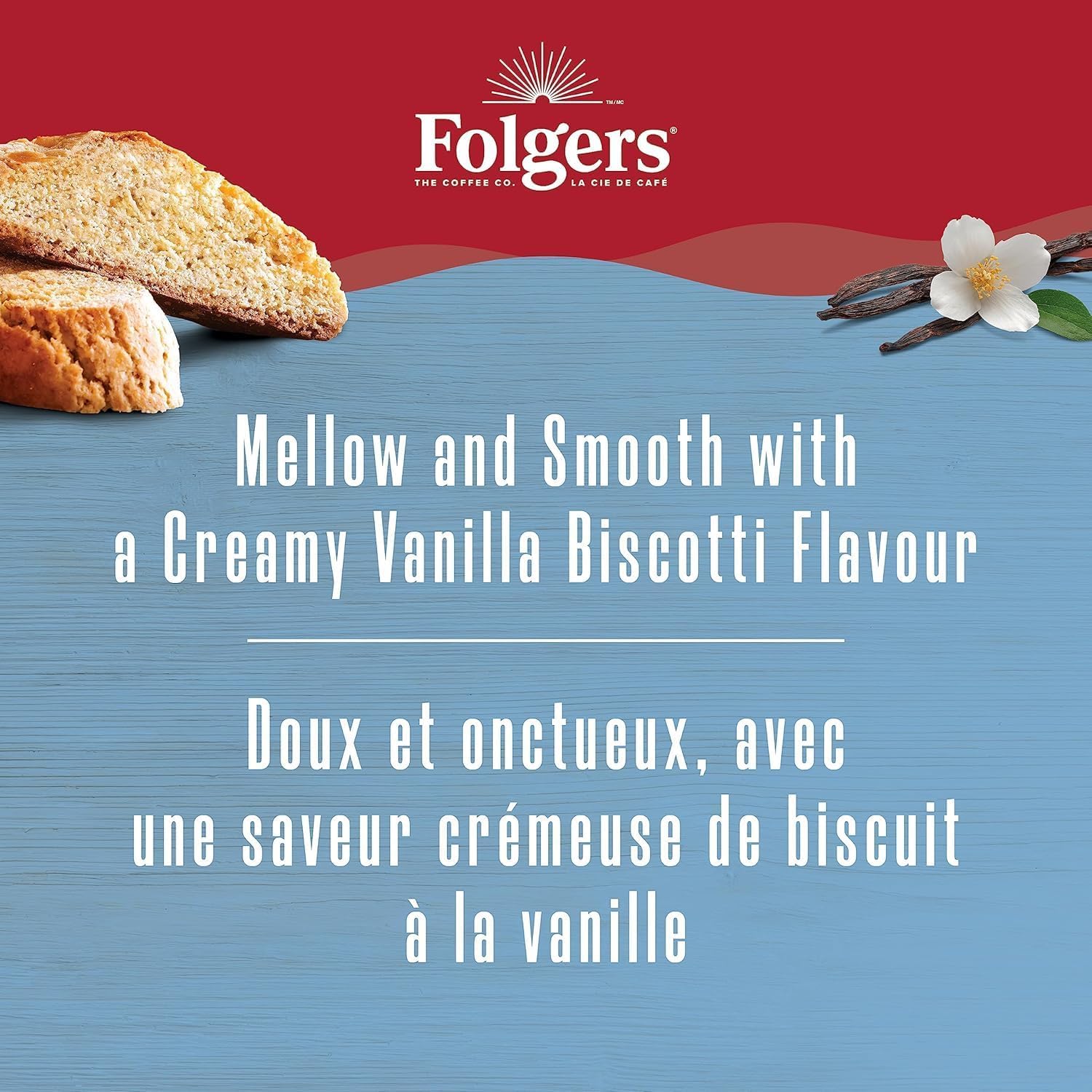 Folgers Vanilla Biscotti Coffee K-cups, 30 Count, 270g/9.5 oz. Box (Imported - View 3