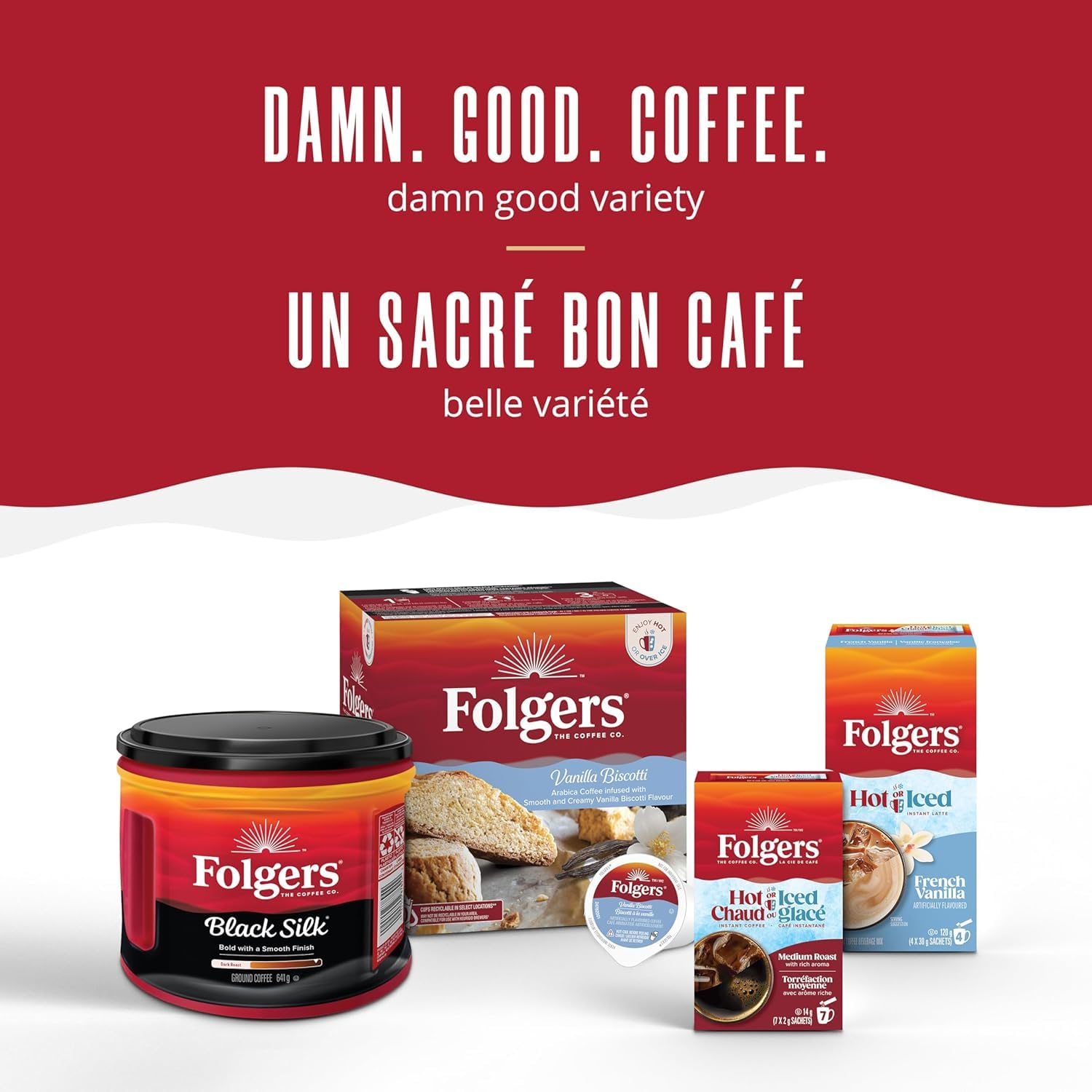 Folgers Vanilla Biscotti Coffee K-cups, 30 Count, 270g/9.5 oz. Box (Imported - View 6