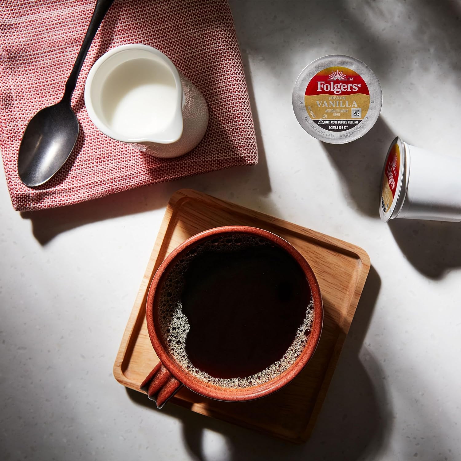 Folgers French Vanilla Artificially Flavored Coffee, Keurig K-Cup pods, 10 - View 5