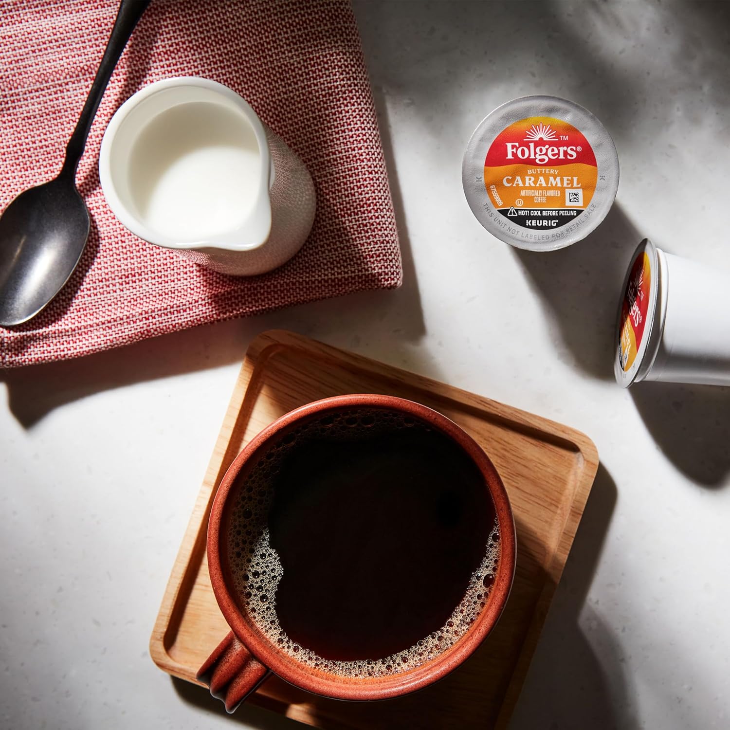 Folgers Buttery Caramel Flavored Coffee, 12 Keurig K-Cup Pods - View 5
