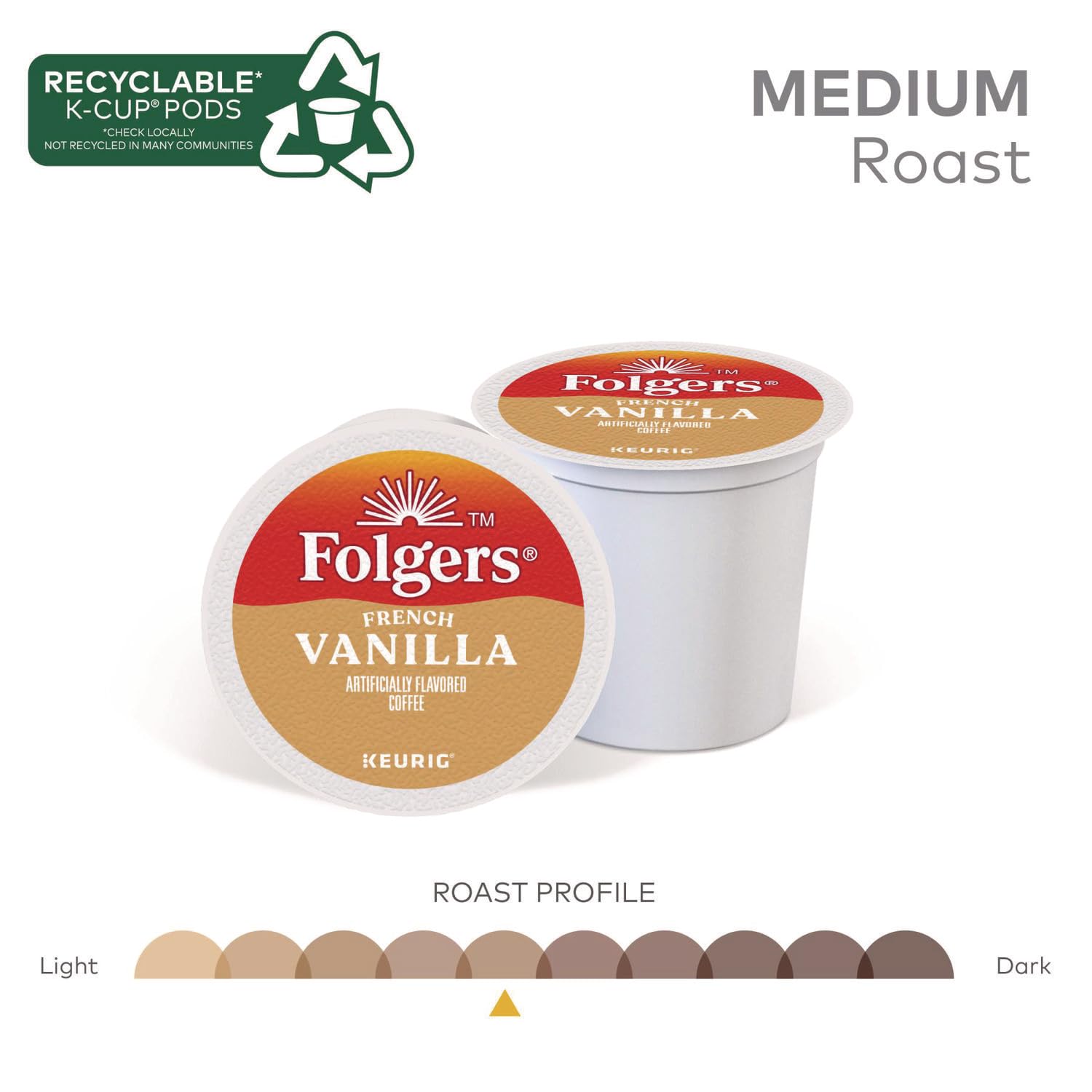 Folgers Gourmet Selections Vanilla Biscotti Coffee K-Cups,pack of three - View 3