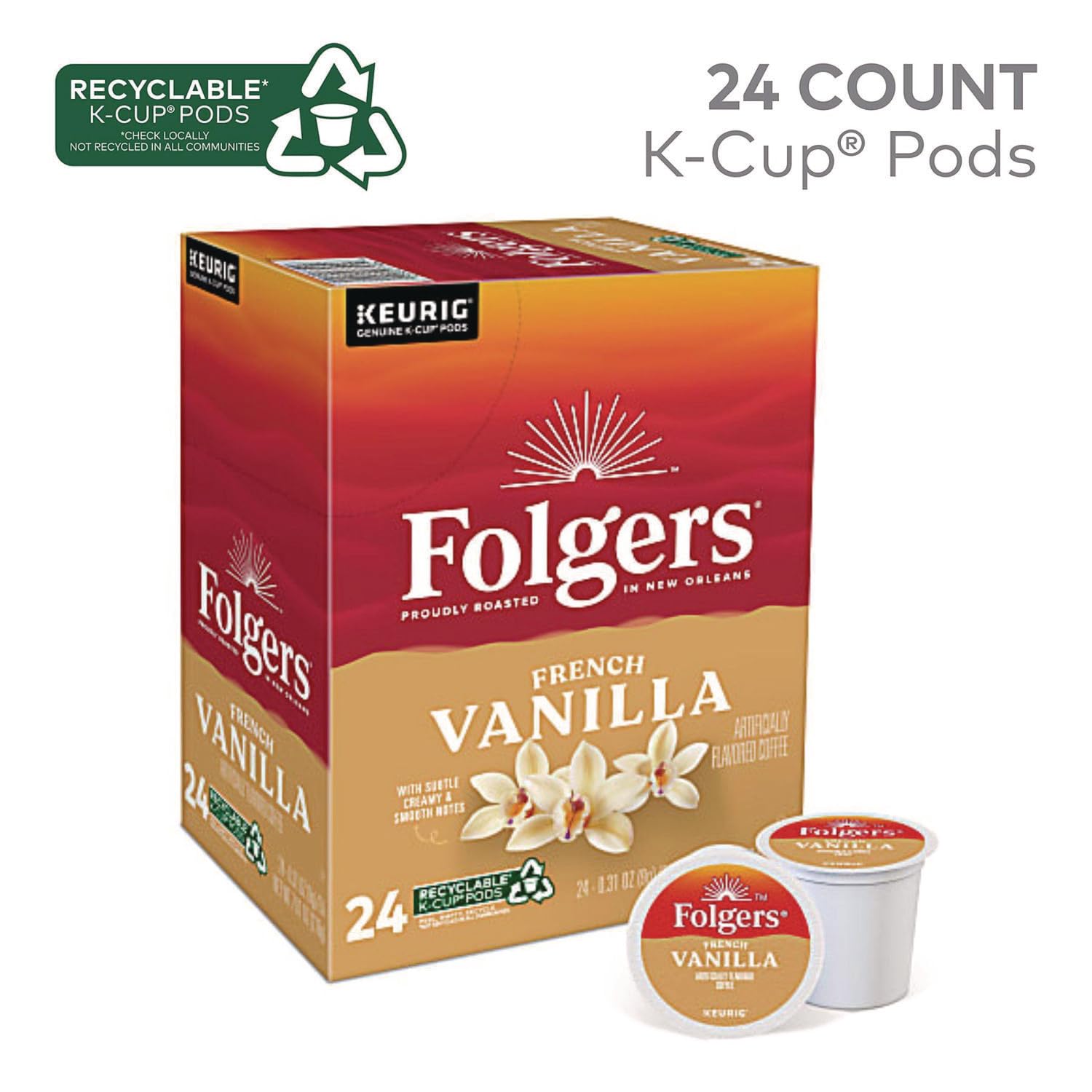 Folgers Gourmet Selections Vanilla Biscotti Coffee K-Cups,pack of three - View 5