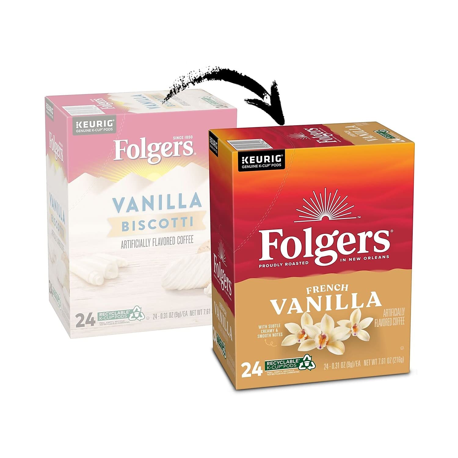 Folgers Gourmet Selections Single Cup for Keurig Brewers, Vanilla Biscotti, 24 - View 2